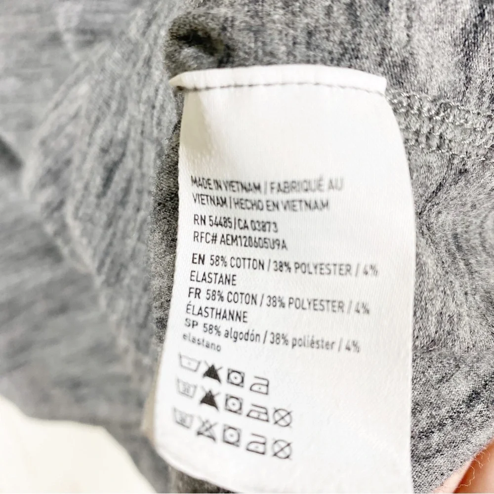 American Eagle Outfitters AEO Maroon Gray Crew Neck Raglan Long Sleeves M - Picture 9 of 10